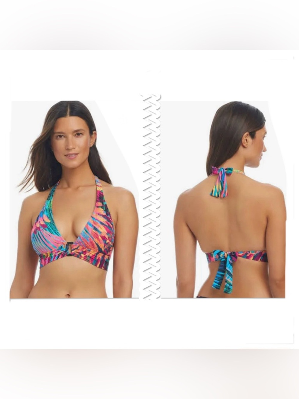 Bleu Rod Beattie Wild Thing Women's Banded Halter Bikini Top Size 10